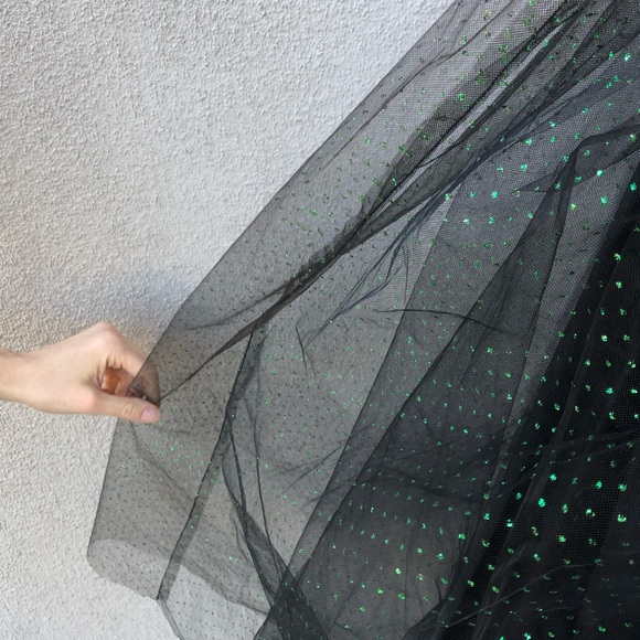 Gunne sax strapless black tulle formal tulle dress vintage - Picture 11 of 12